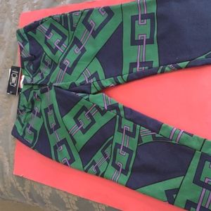 BNWT Elizabeth McKay Lauren chain multicolored crop pants size 0